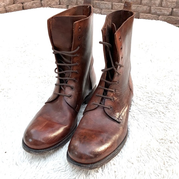 Officine Creative Mens Leather Lace Up Boots Made In Italy Sz 43, 10 US - Picture 6 of 11